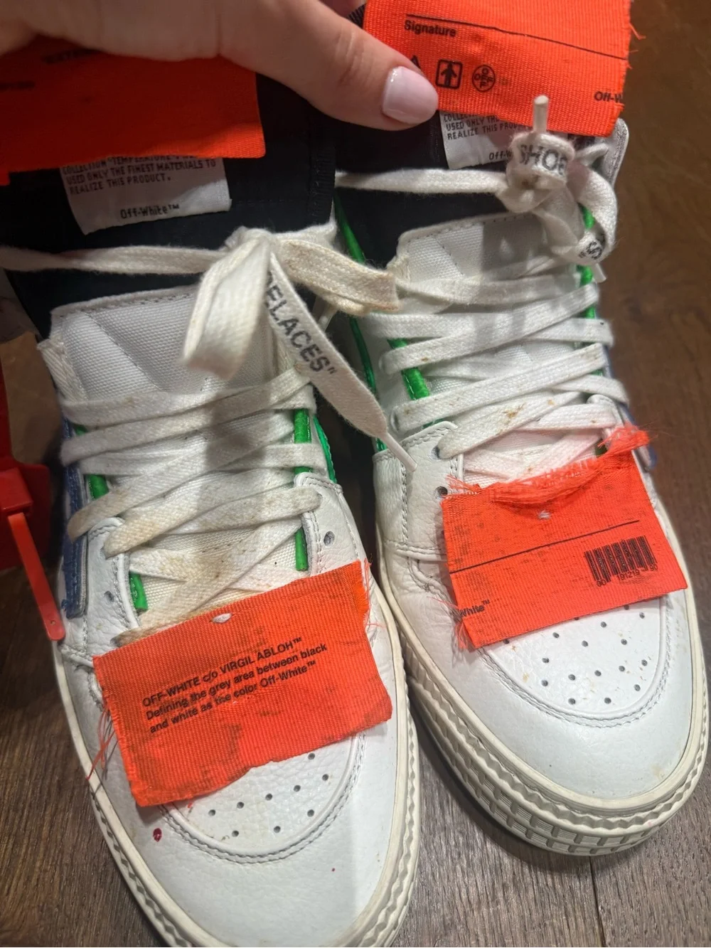 Off white high top sneakers